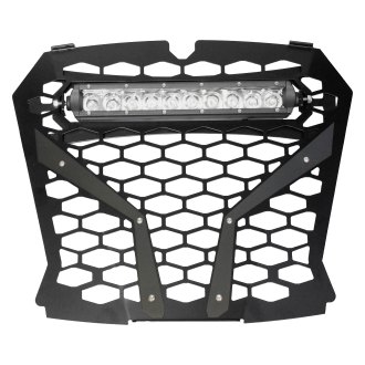Black Steel Mesh Grille with Logo Badge for Polaris RZR