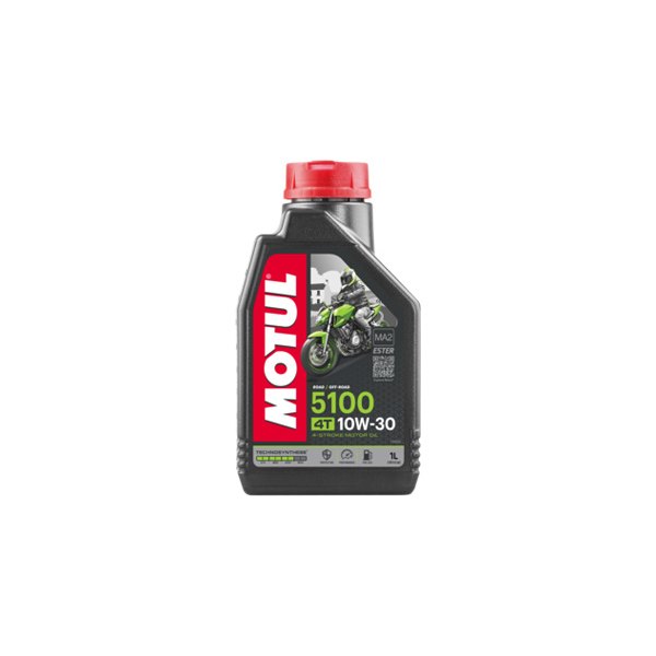 Motul USA® - 5100 4-Stroke SAE 10W-30 Semi-Synthetic Engine Oil, 1 Liter