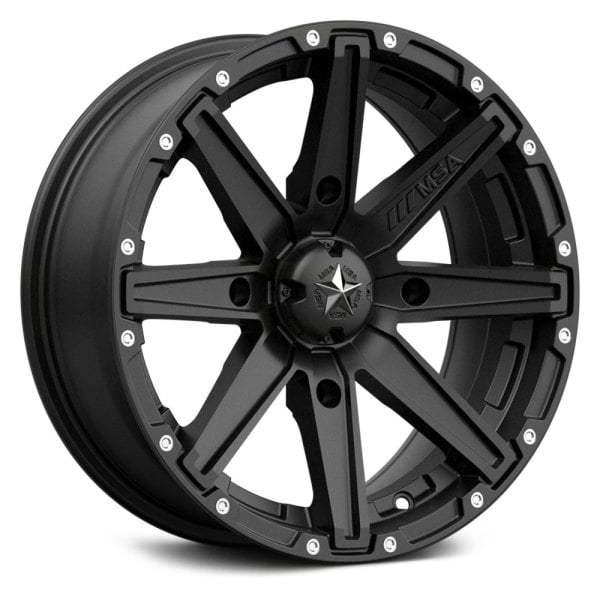 MSA® - M33 CLUTCH Style Satin Black Wheels MP