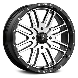 MSA Off Road Wheels® M38-022756 - M38 BRUTE ATV/UTV Gloss Black with Machined Face Wheel