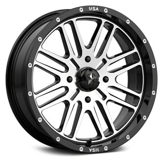 MSA Off Road Wheels® - M38 BRUTE Rear ATV/UTV Gloss Black with Machined Face Wheel