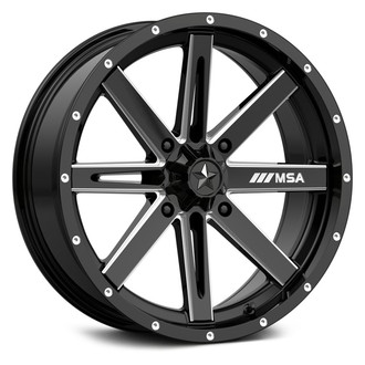 MSA Off Road Wheels® - M41 BOXER Front ATV/UTV Gloss Black with Milled Accents Wheel