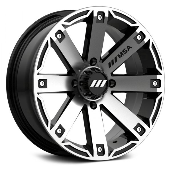 MSA® - M27 RAGE ATV/UTV Gloss Black with Machined Face Wheel
