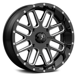 MSA Off Road Wheels® - M35 BANDIT ATV/UTV Gloss Black with Milled Accents Wheel
