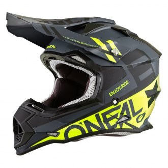 ONeal 0200-S13  Unisex-Adult Off Road 2SERIES Helmet Black/Gray, Medium SLICK 