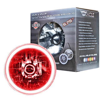 Oracle Lighting® - 5 3/4" Round Chrome Crystal Headlight with Red SMD Halo Preinstalled