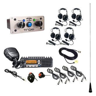PCI Race Radios® - Trax Ultimate Radio Packag with 4 Headset/Helmet Cables