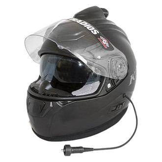 PCI Race Radios® - Klim R1 Wired Large Black Forced Air Helmet