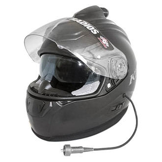 PCI Race Radios® - Trax Klim R1 Wired Fresh Air 2X-Large Black Forced Air Helmet