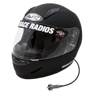PCI Race Radios® - TRAX HJC CL-Y Youth Wired Youth Large Black Full Face Helmet