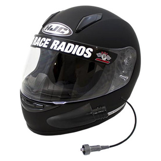 PCI Race Radios® - TRAX HJC CL-Y Youth Wired Youth Medium Black Forced Air Helmet