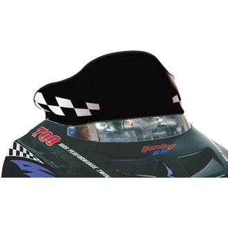 PowerMadd® - Cobra™ Black with White Checks Low Snowmobile Windshield