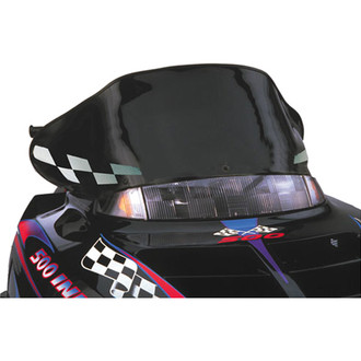PowerMadd® - Cobra™ Black with White Checks Low Snowmobile Windshield