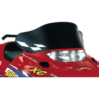 PowerMadd® - Cobra™ Black with White Checks Low Snowmobile Windshield