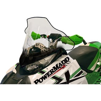 PowerMadd® - Cobra™ Clear with Black Graphics Mid Snowmobile Windshield
