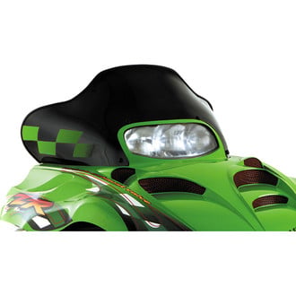 PowerMadd® - Cobra™ Black with Green Checks Low Snowmobile Windshield
