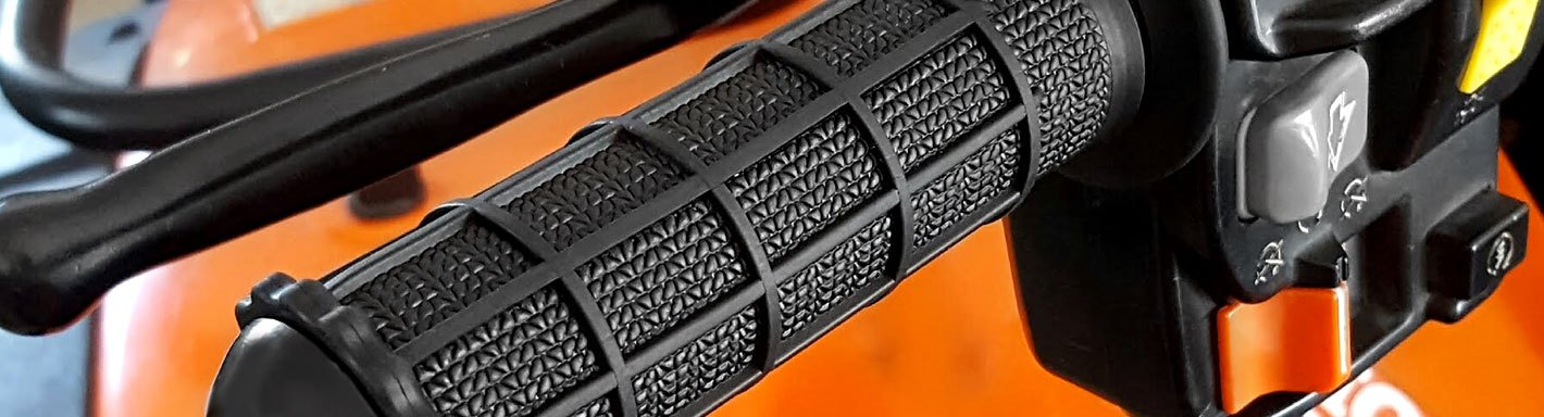Black Onway Motorcycle Hand Grips for ATV Polaris Arctic Cat Suzuki Yamaha with Soft TPR Material 