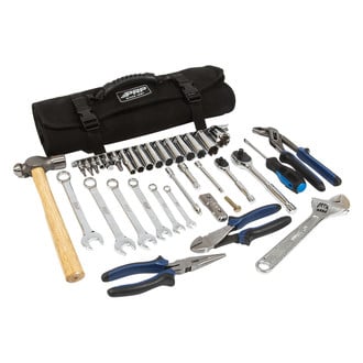 PRP Seats® - Black Roll-Up Tool Bag with 36-pc Tool Kit