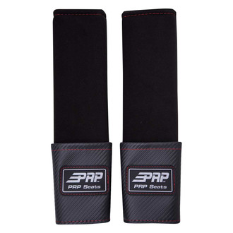 PRP Seats® - Black Seat Belt Pad w/Pocket and Red Stitching