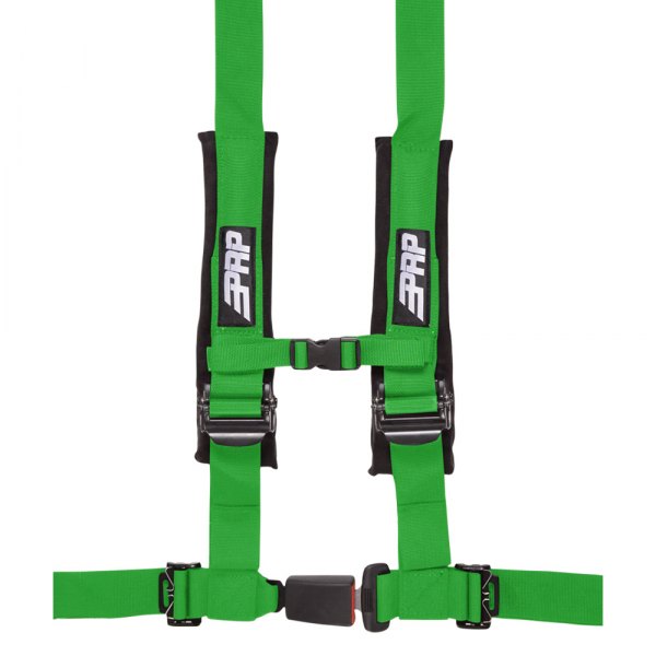 PRP Seats® - 2" 4-Point Auto Latch Green Harness