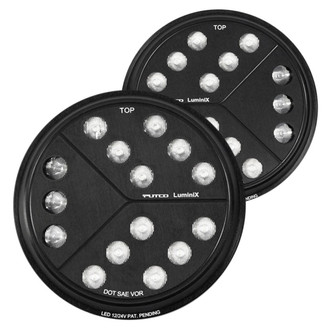 Putco® - 7" Round Black LuminiX™ LED Headlights (H6024)