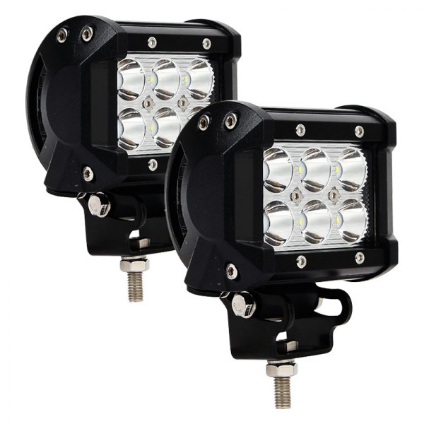 Race Sport® - Street Series Bottom Mount 2.5" 2x18W Square Spot Beam LED Lights