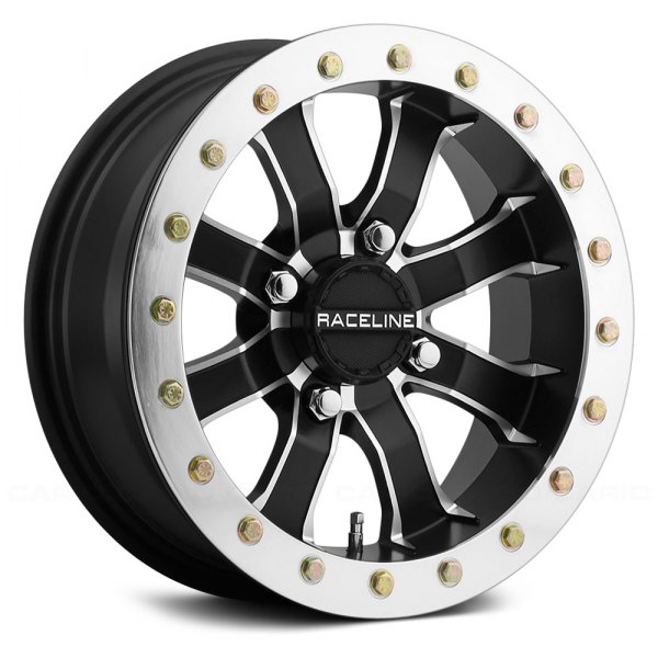 RACELINE® - A71 MAMBA UTV BEADLOCKS Black with Machined Accents Wheel