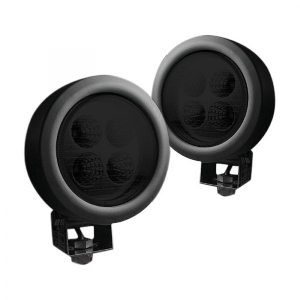 Recon® - High Intensity 4" 2x28W Round Driving Beam Smoke LED Lights