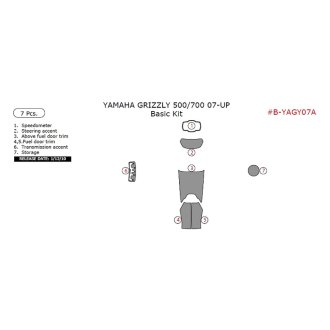 REMIN® B-YAGY07A-SEZW - Ebony Zebra Wood Basic Dash Kit (7