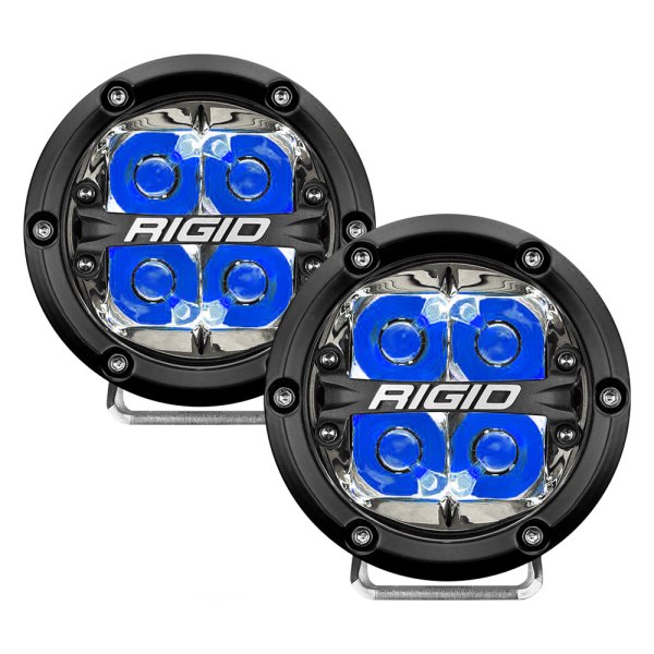 Rigid Industries® - 360-Series 360-Series 4" Round Spot Beam LED Lights with Blue Backlight LED Lights