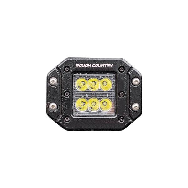 Rough Country® - Flush Mount 2" 2x18W Square Flood Beam LED Lights