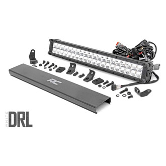 Rough Country® 70920D - Chrome Series 20" 200W Dual Row Combo Spot/Flood Beam LED Light Bar, with Cool White DRL
