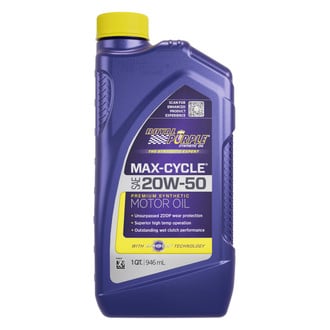 Royal Purple® - Max-Cycle™ SAE 20W-50 Synthetic High Performance Motorcycle Engine Oil, 1 Quart