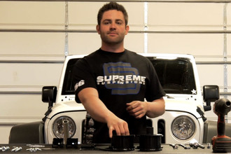 Supreme Suspensions® - 3 Lift Kit Front Installation 2015 Jeep Wrangler