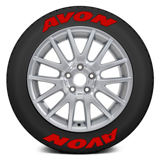 Tire Stickers® - Red "Avon" Tire Lettering Kit