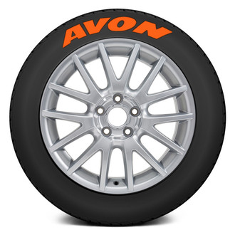 Tire Stickers® - Orange "Avon" Tire Lettering Kit
