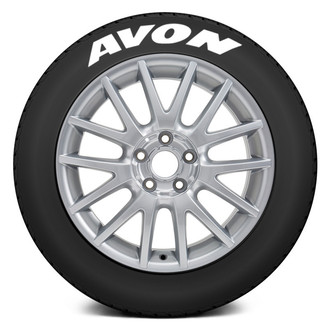 Tire Stickers® - White "Avon" Tire Lettering Kit