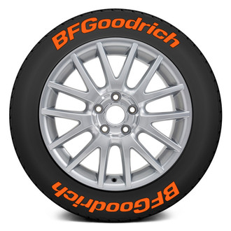Tire Stickers® - Orange "BF Goodrich" Tire Lettering Kit