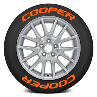 Tire Stickers® - Orange "Cooper" Tire Lettering Kit