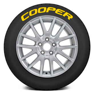 Tire Stickers® - Yellow "Cooper" Tire Lettering Kit