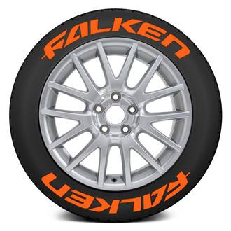 Tire Stickers® - Orange "Falken" Tire Lettering Kit