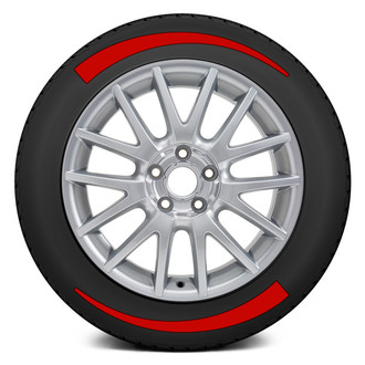 Tire Stickers® - Red "Flares" Full Tire Decal Kit