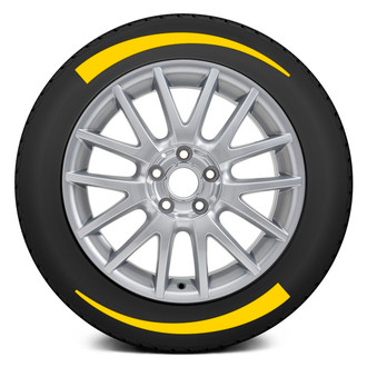 Tire Stickers® - Yellow "Flares" Full Tire Decal Kit