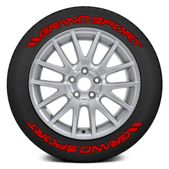Tire Stickers® - Red "Grand Sport" Tire Lettering Kit