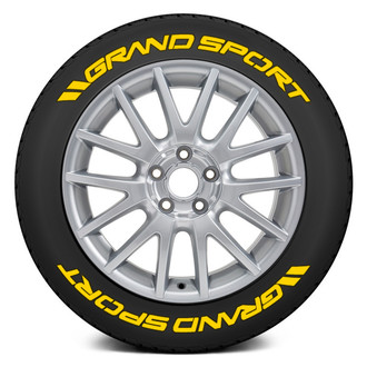 Tire Stickers® - Yellow "Grand Sport" Tire Lettering Kit