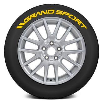 Tire Stickers® - Yellow "Grand Sport" Tire Lettering Kit