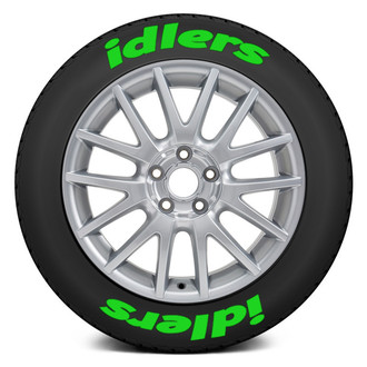 Tire Stickers® - Green "Idlers" Tire Lettering Kit
