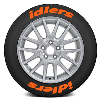 Tire Stickers® - Orange "Idlers" Tire Lettering Kit