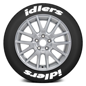 Tire Stickers® - White "Idlers" Tire Lettering Kit