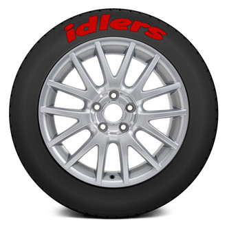 Tire Stickers® - Red "Idlers" Tire Lettering Kit